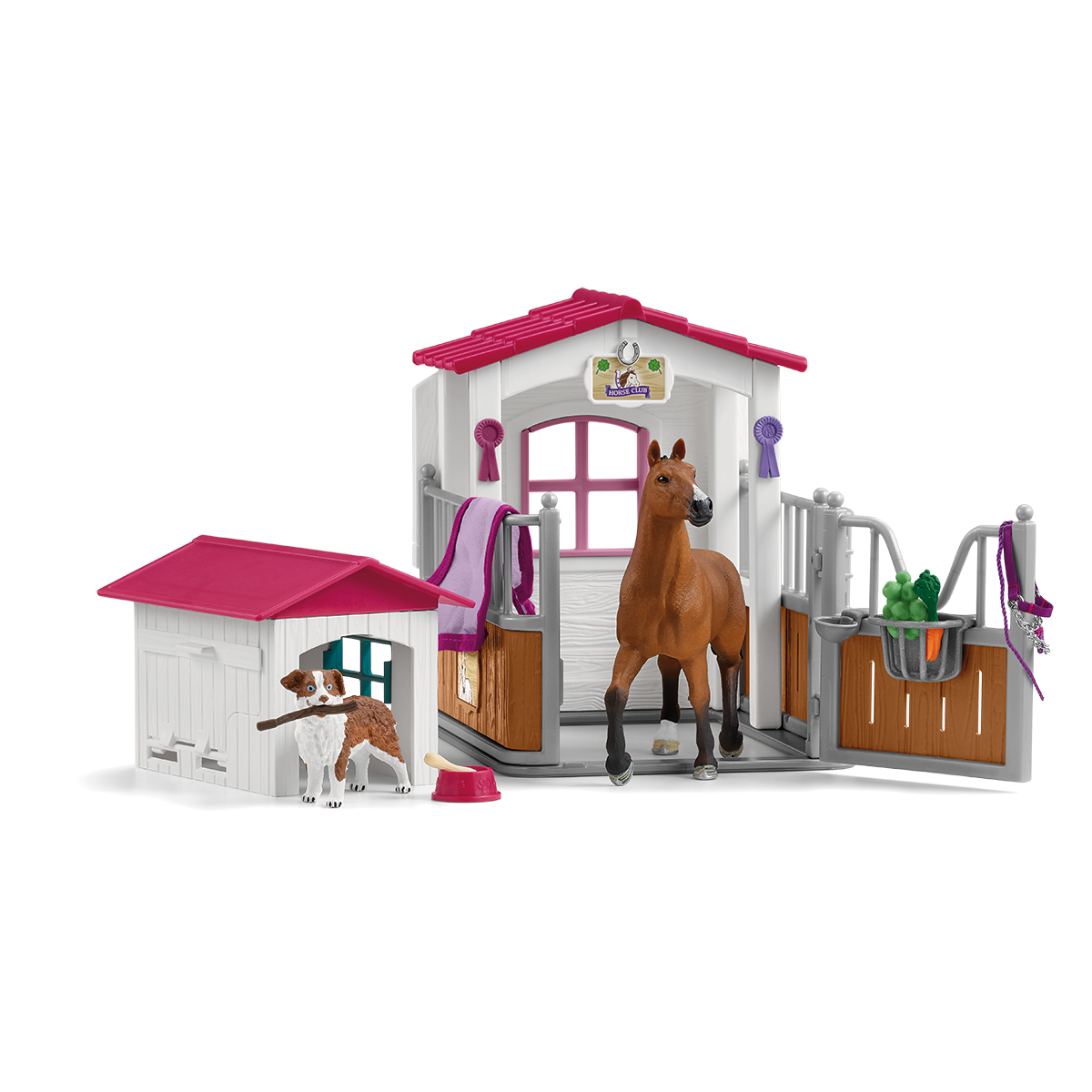 Schleich Horses Complete Set Horse Box With Dog Kennel