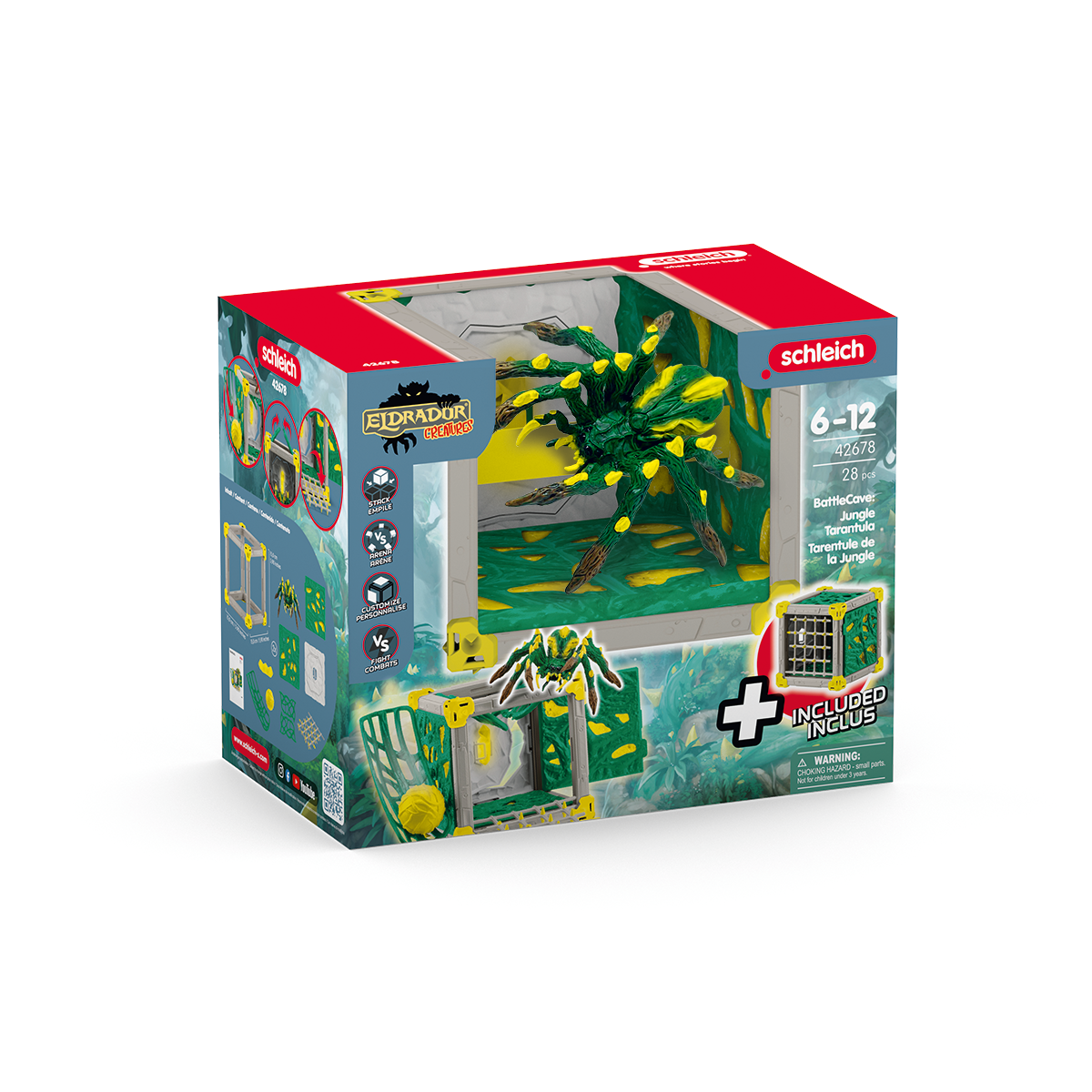 Schleich 42678 BattleCave Tarentule de la Jungle, dès 7 ans, Eldrador Creatures - Playset, 16,5 x 28,5 x 23 Schleich 42678 BattleCave Tarentule de la Jungle, dès 7 ans, Eldrador Creatures - Playset, 16,5 x 28,5 x 23