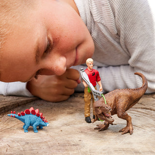 Schleich 41465 Attaque Tyrannosaure Rex - Set Dinosaures Avec Figurines Et Accessoires